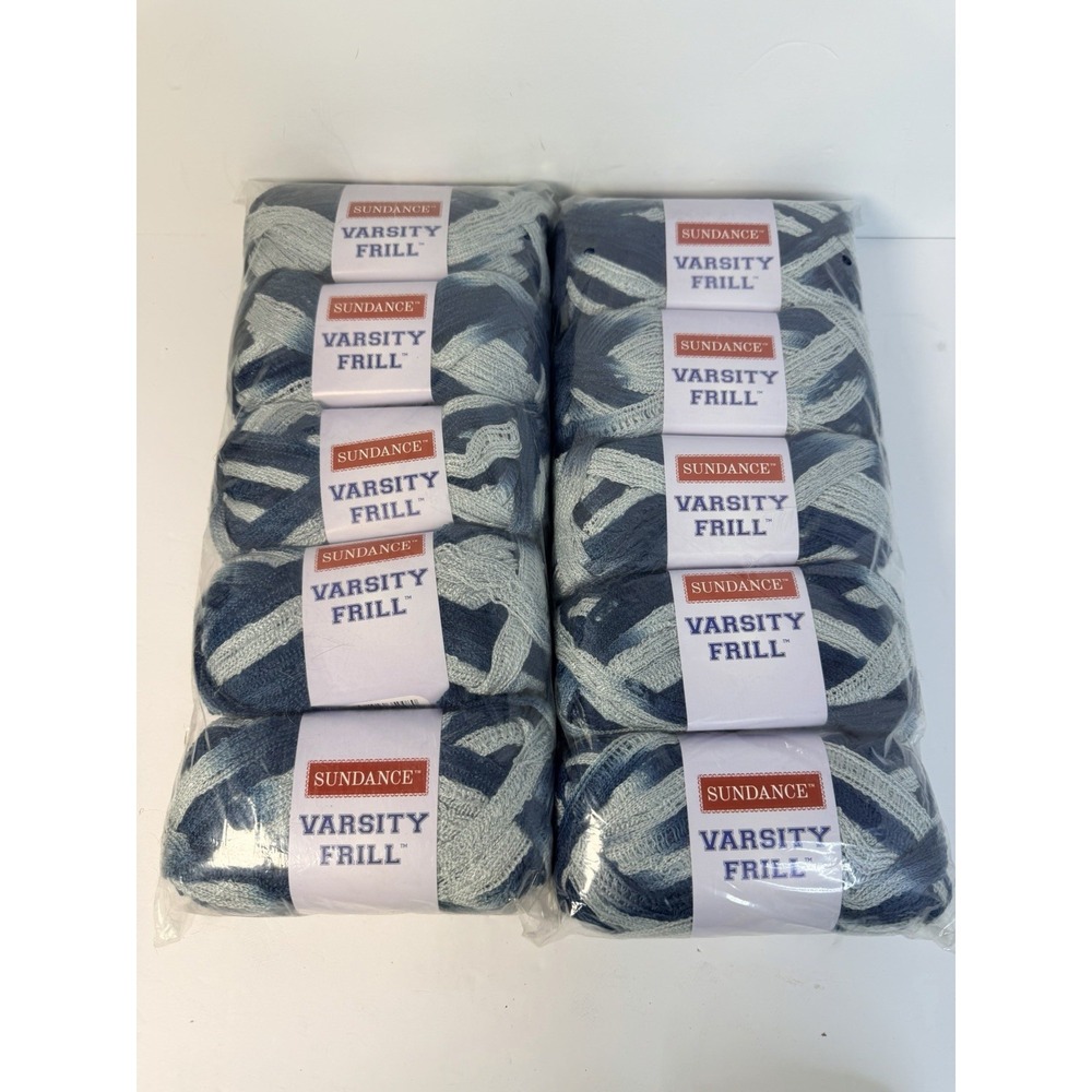 Sundance Varsity Frill Yarn 10 Skeins 100% Acrylic 100g 28‎ Yds Each #2